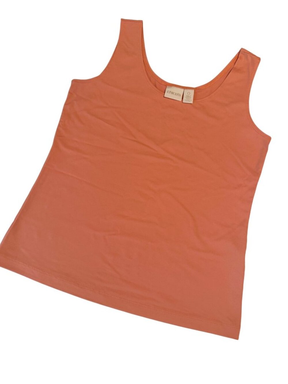Chico's Peach Wide Straps Business Casual Traveler Tank Size Medium